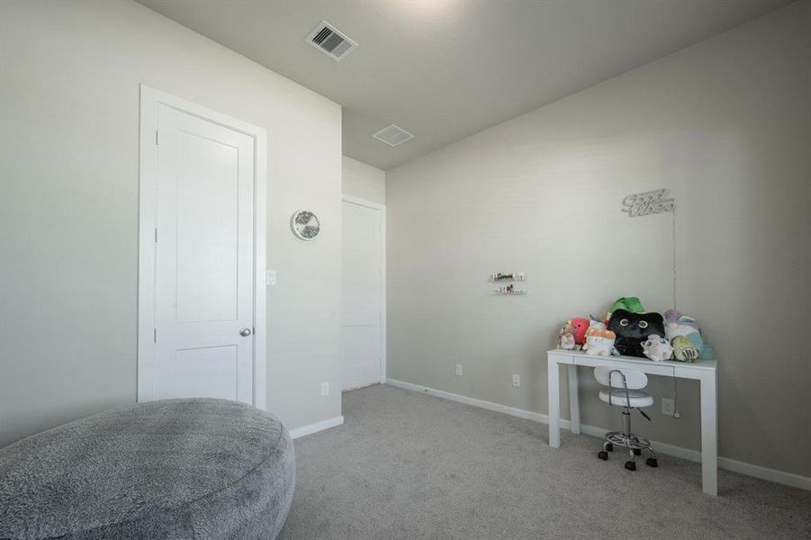 Bedroom is located by front entry