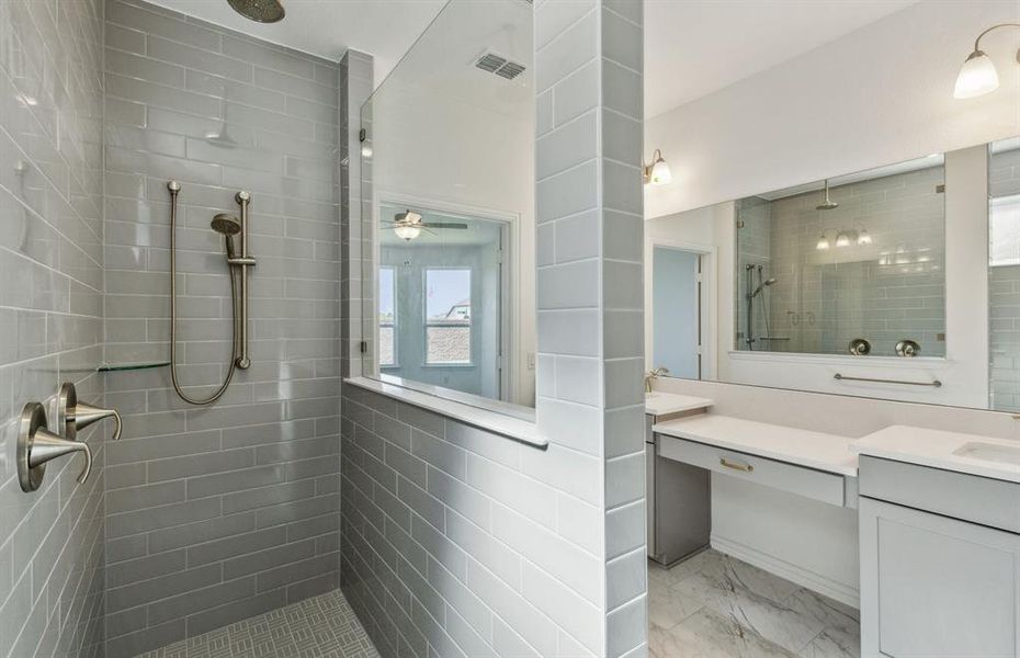 Oversized shower*real home pictured