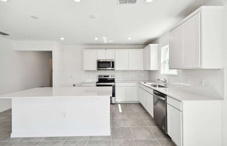 Stylish Kitchen with Large
Island