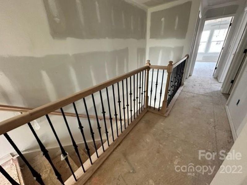 open iron railing at 2nd floor