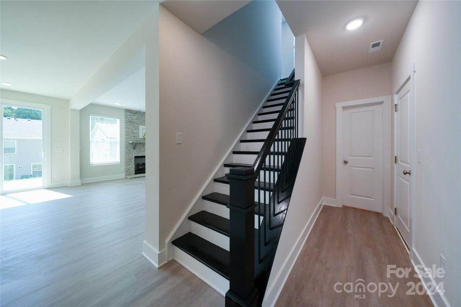 Stained Treadz and Iron Balustrades at Stairs