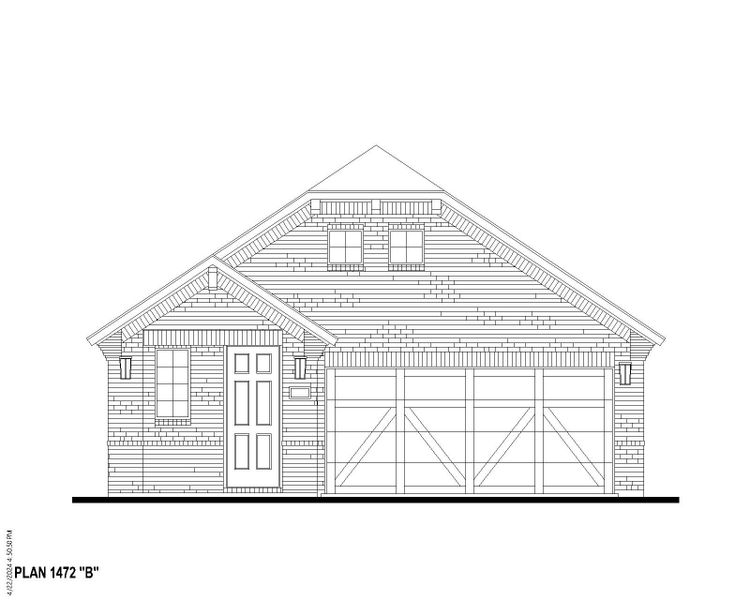 Plan 1472 Elevation B