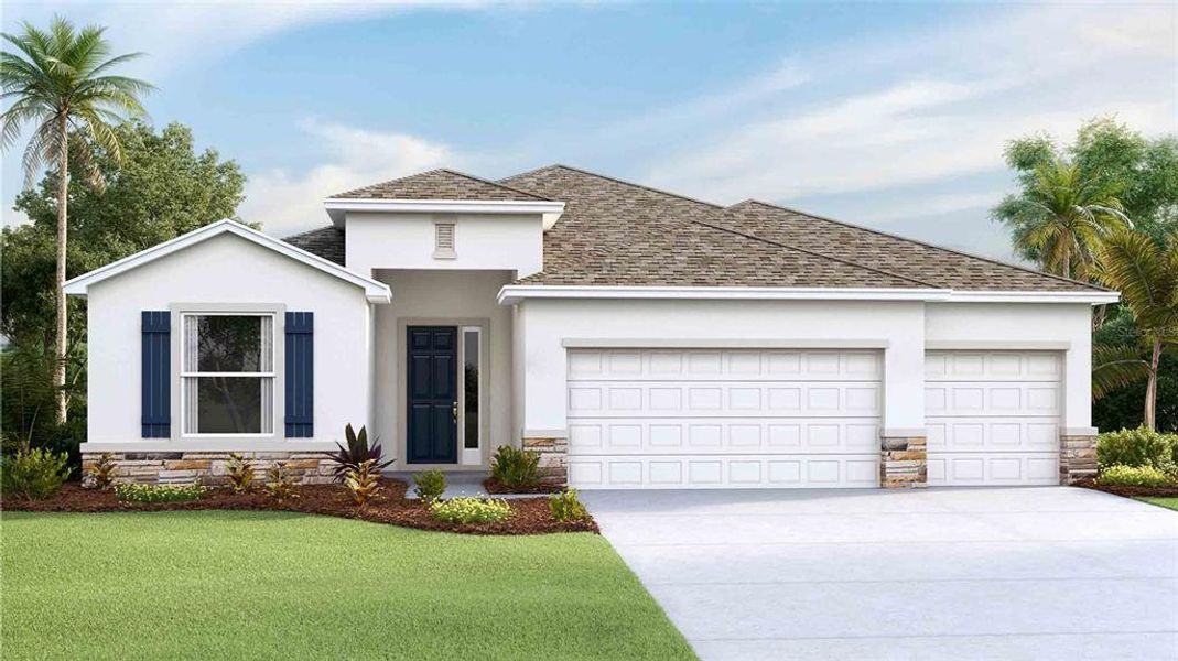 New construction Single-Family house 10319 Bridgegate Heights Loop, San Antonio, FL 33576 Hawthorne- photo
