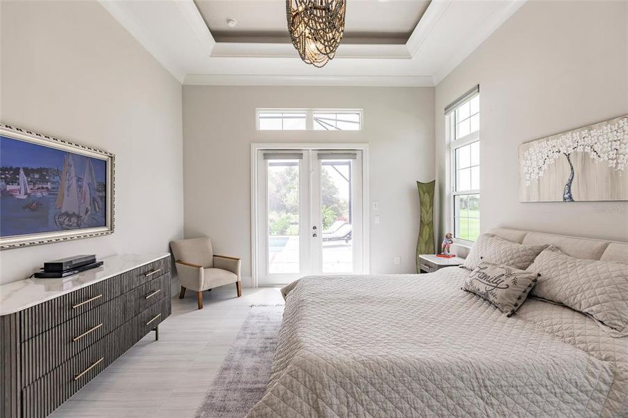 Master Bedroom, French Doors to Lanai