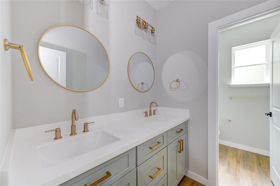 2nd full bath with double sink/vanity