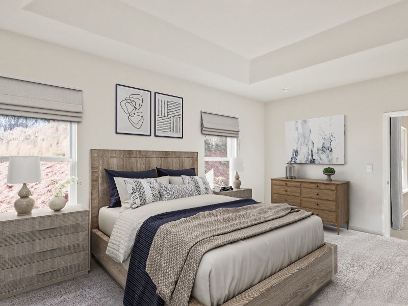 You will never want to leave in this luxurious primary bedroom.