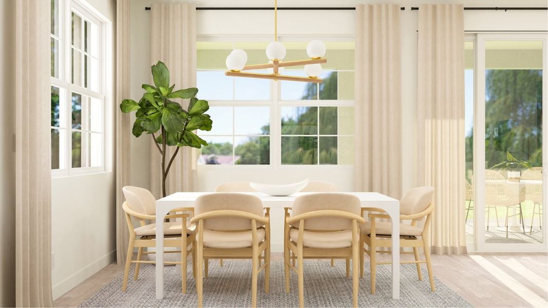 Periwinkle dining room