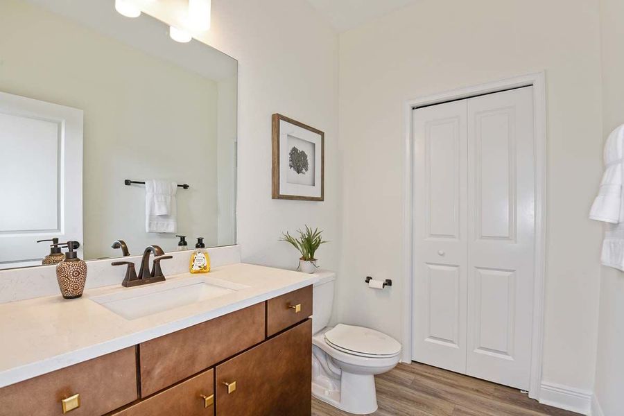 Sandalwood new home first floor powder bath at Tea Olive Terrace by William Ryan Homes Tampa