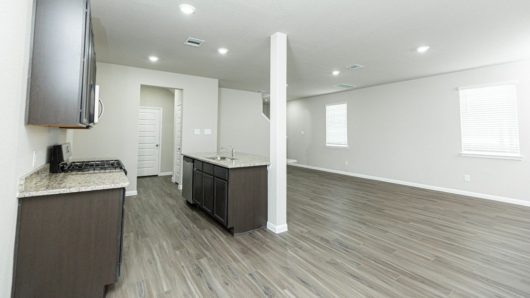 Dining Area to Kitchen and Family Room