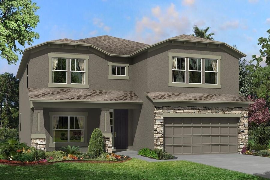 New construction Single-Family house Coronado II, 7244 Notched Pine Bend, Wesley Chapel, FL 33545 - photo