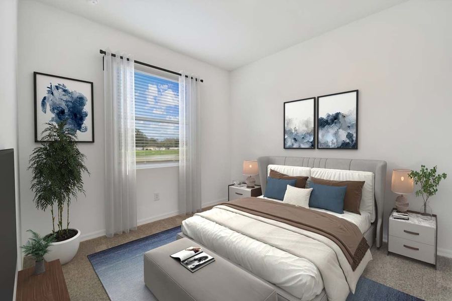 Sweetwater new construction home plan interior bedroom 4 at Lanier Acres in Zephyrhills, Fl by William Ryan Homes Tampa