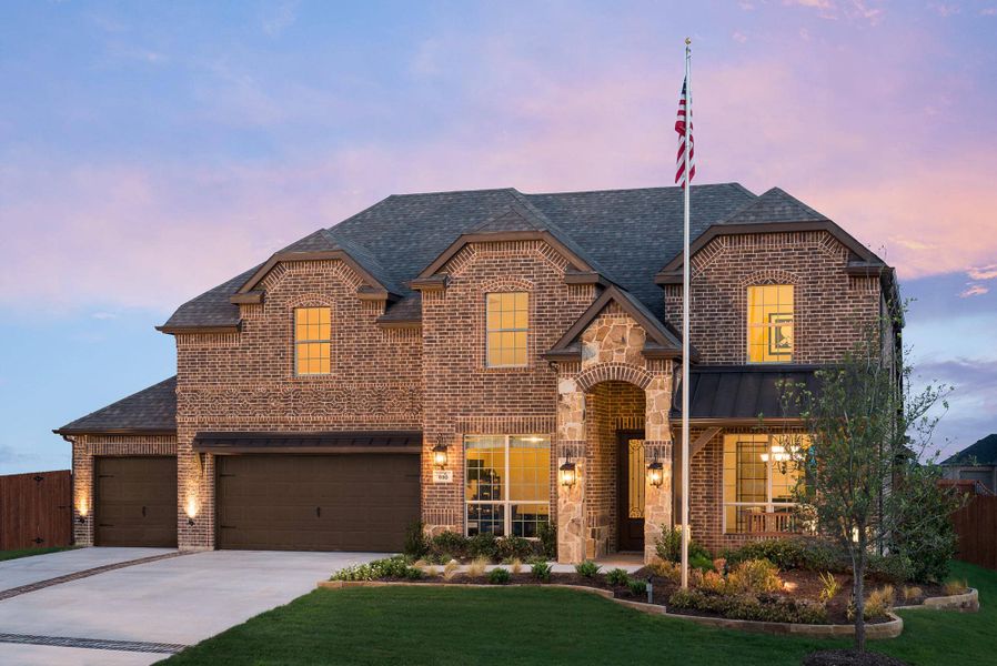 Elevation C | Concept 3135 at Abe's Landing in Granbury, TX by Landsea Homes