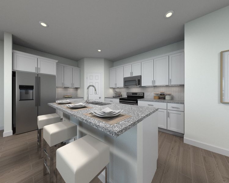 Spacious Kitchen with Work Island