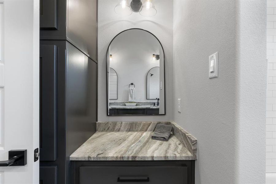 Bathroom with large vanity