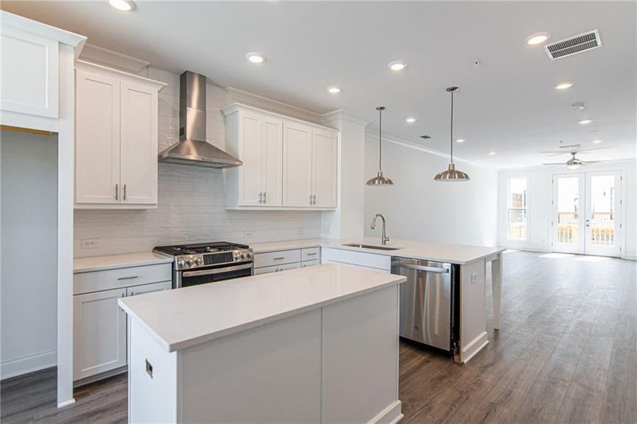 Open Concept Kitchen / Living Room , not the actual unit previously built