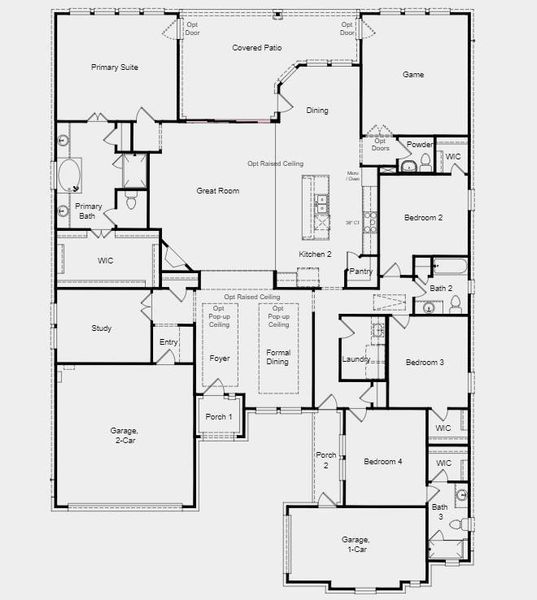 Structural options added include 12' x 8' sliding glass door.