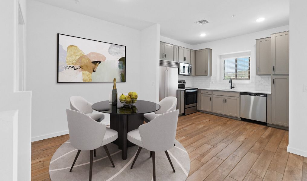 Kitchen with ample cabinet space