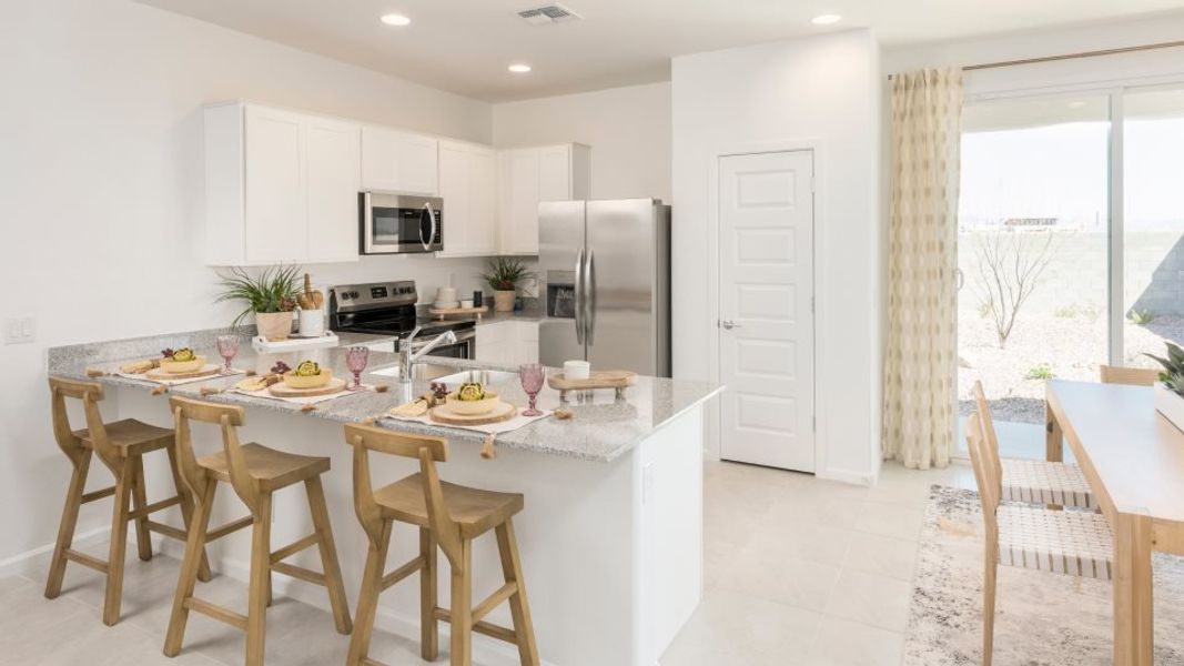 Jerome kitchen with bar seating