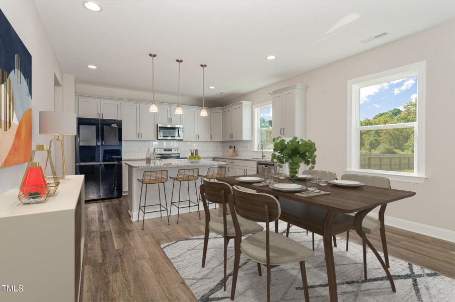 Staged Dining area