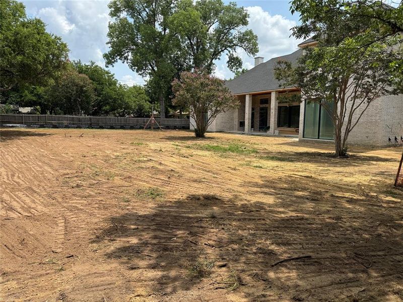 This backyard is huge!