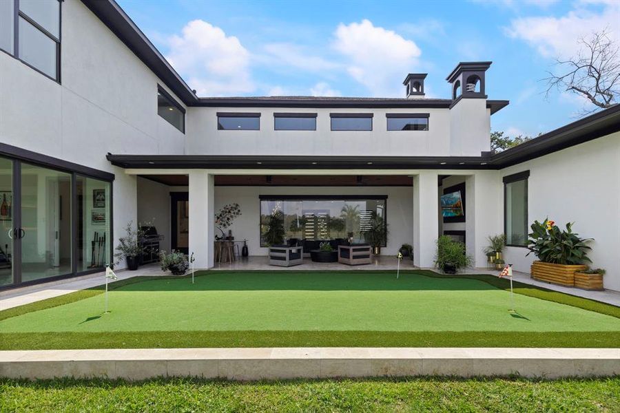Elevate your golf game from the comfort of home with a putting green of your very own!
