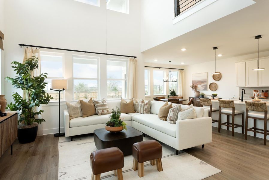 Great Room | Barnett at Avery Centre in Round Rock, TX by Landsea Homes