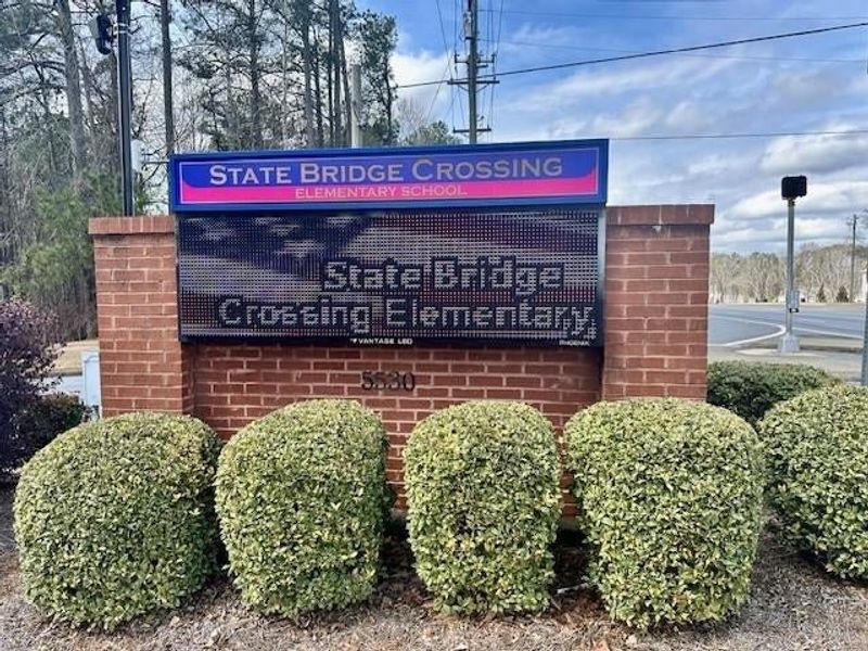 Walk across the street to Top Rated State Bridge Crossing Elementary School