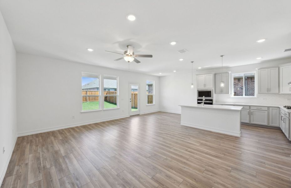 Bright kitchen with oversized island