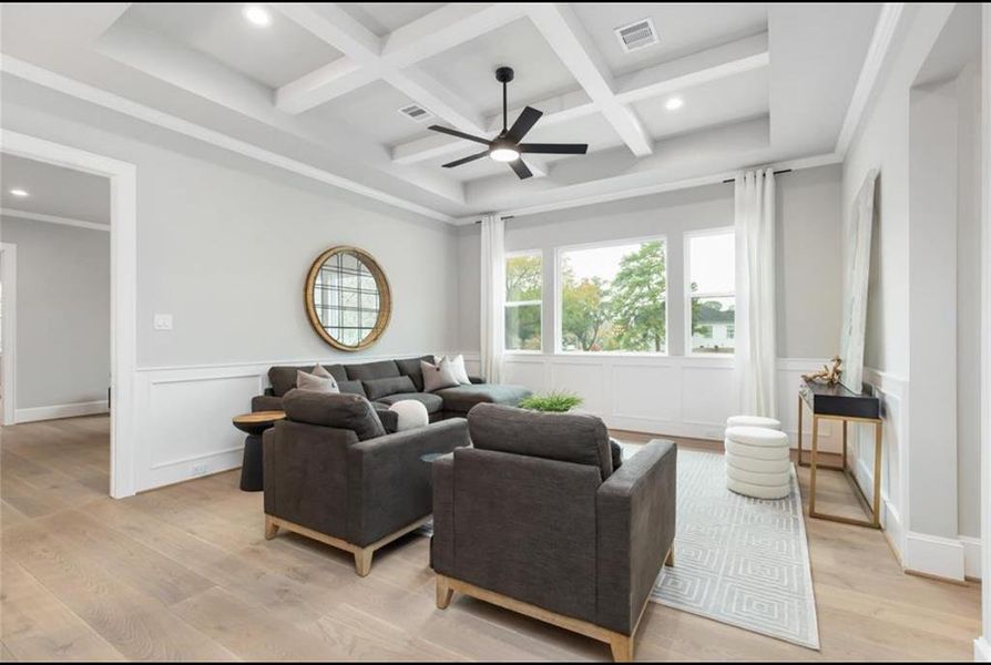 Game Room in a home recently built by the builder