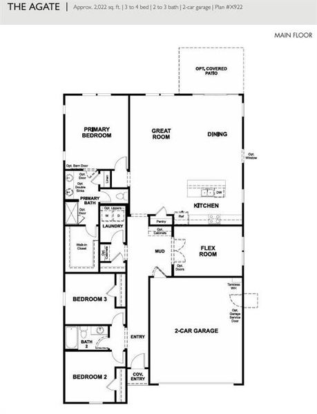 Agate Floorplan - Representative Photo