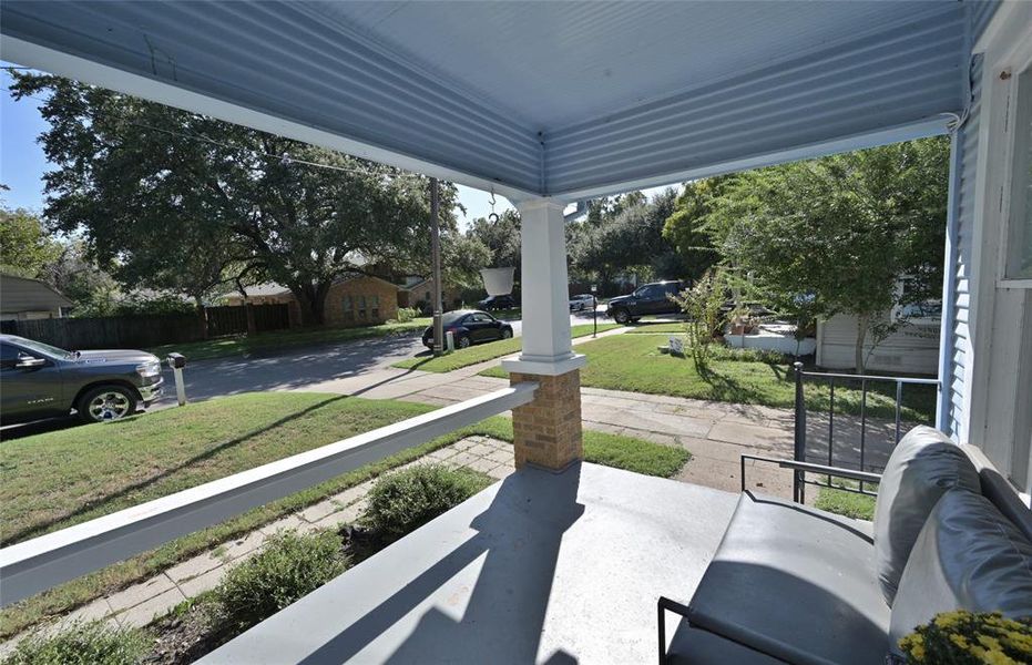 Covered front porch