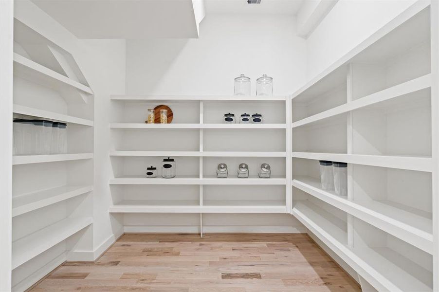 A spacious pantry.