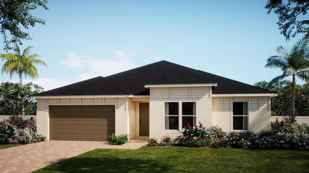 West Indies 2 Elevation | Evergreen | Country Club Estates | New Homes in Palm Bay, FL | Landsea Homes