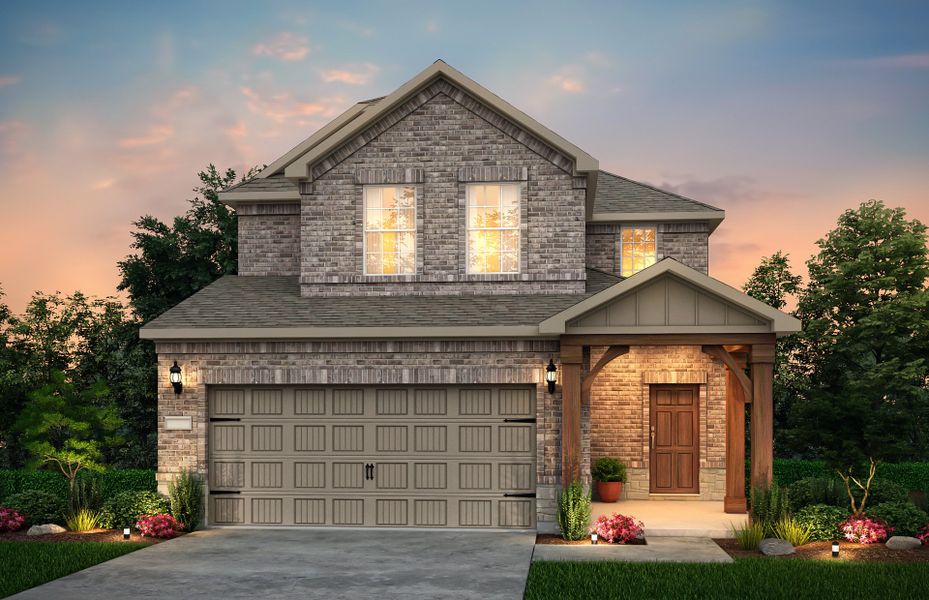 The Harrison, a two-story home with 2-car garage,