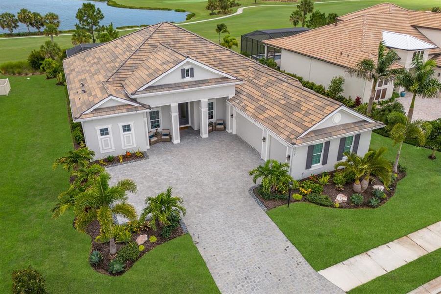 Large driveway and beautiful view