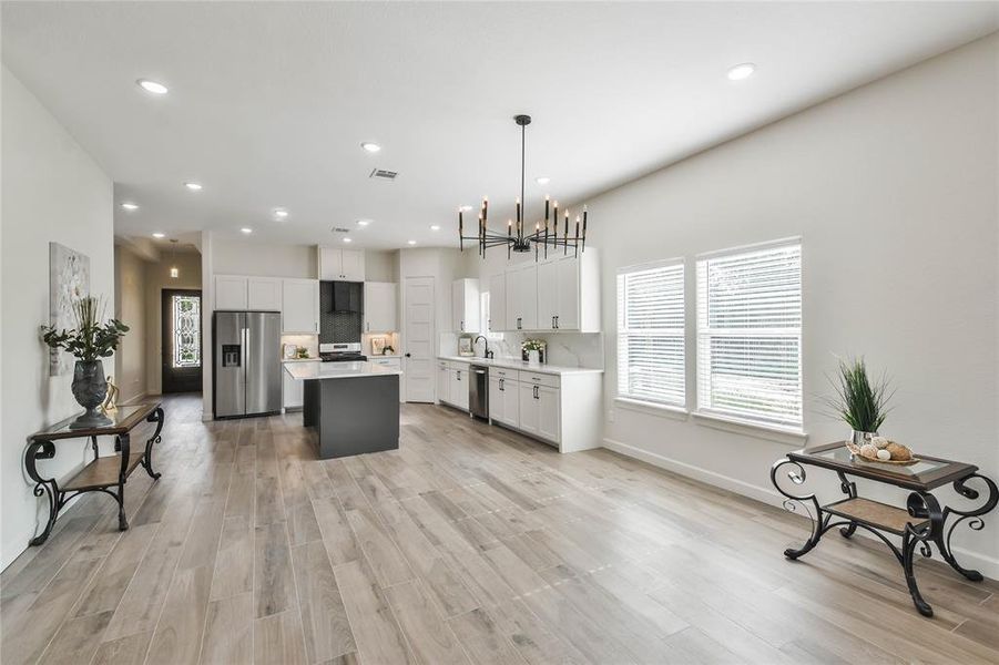 Take a look at this magnificent chandelier in the Dining Area.