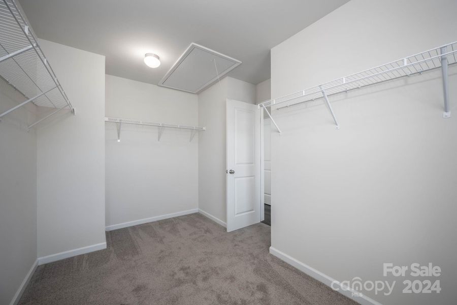 Large walk-in closet for primary bedroom