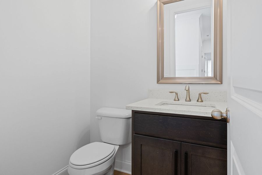 Desirable powder room on the main level