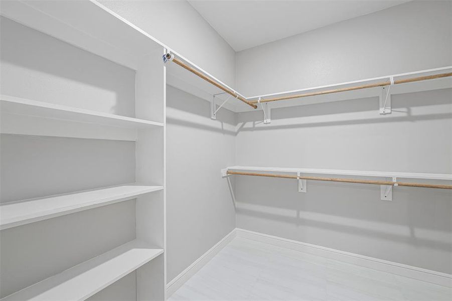 View of walk in closet