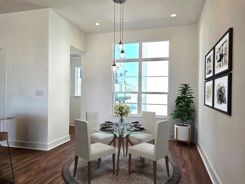 Dining Room. Virtually staged.