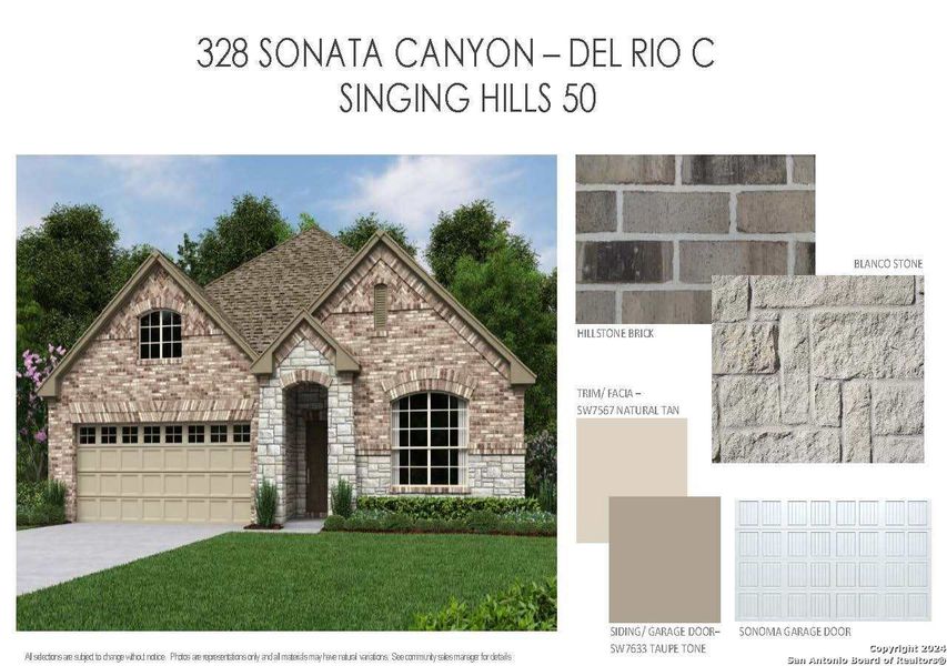 New construction Single-Family house 328 Sonata Canyon, Spring Branch, TX 78070 Del Rio Homeplan- photo