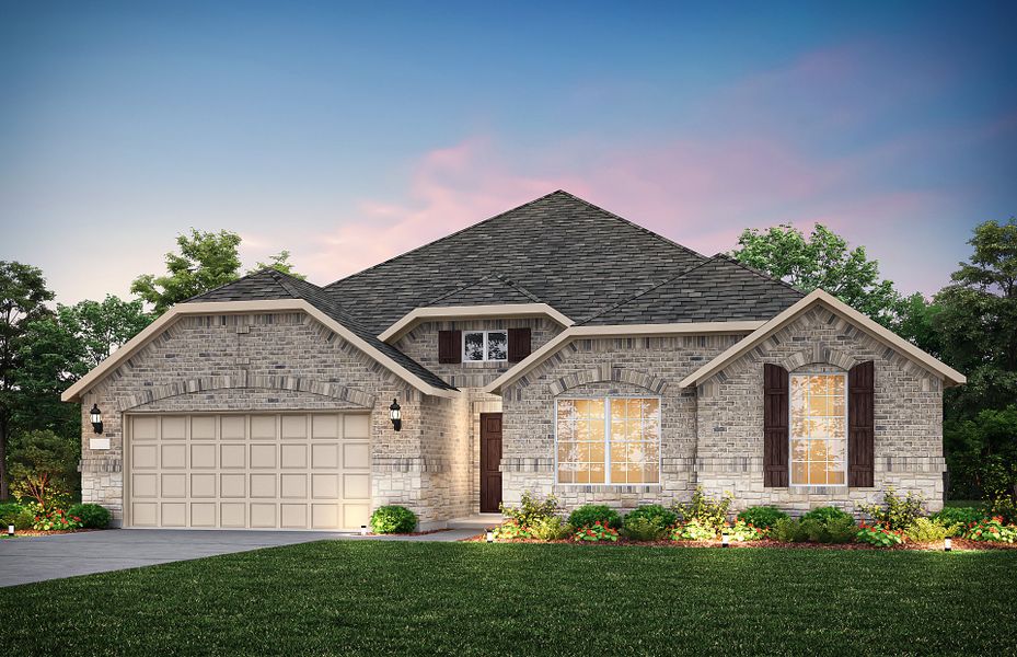 The Northlake, a one-story home with 2-car garage,