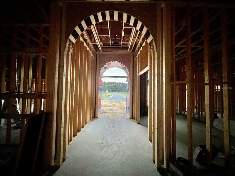 View from foyer hall to front entrance