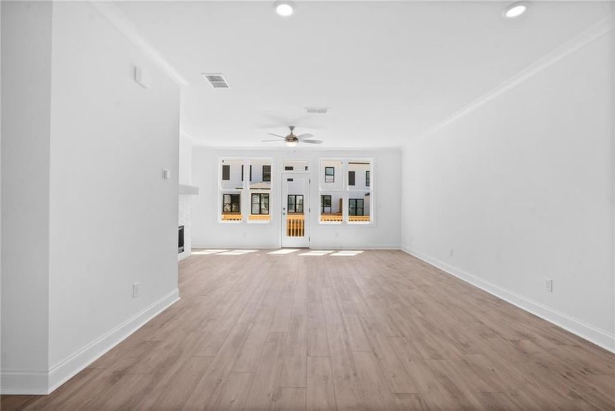 Hard surface flooring, expanded rear deck for enjoyment 
Pictures represent a previously built home