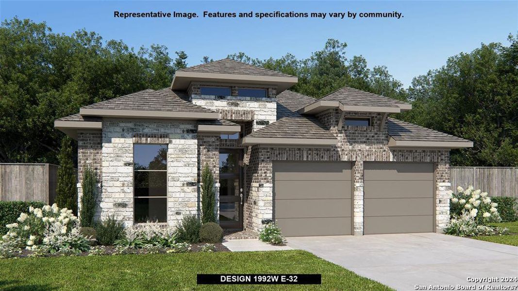 New construction Single-Family house 9924 Heeler Hand Trail, San Antonio, TX 78254 Design 1992W- photo