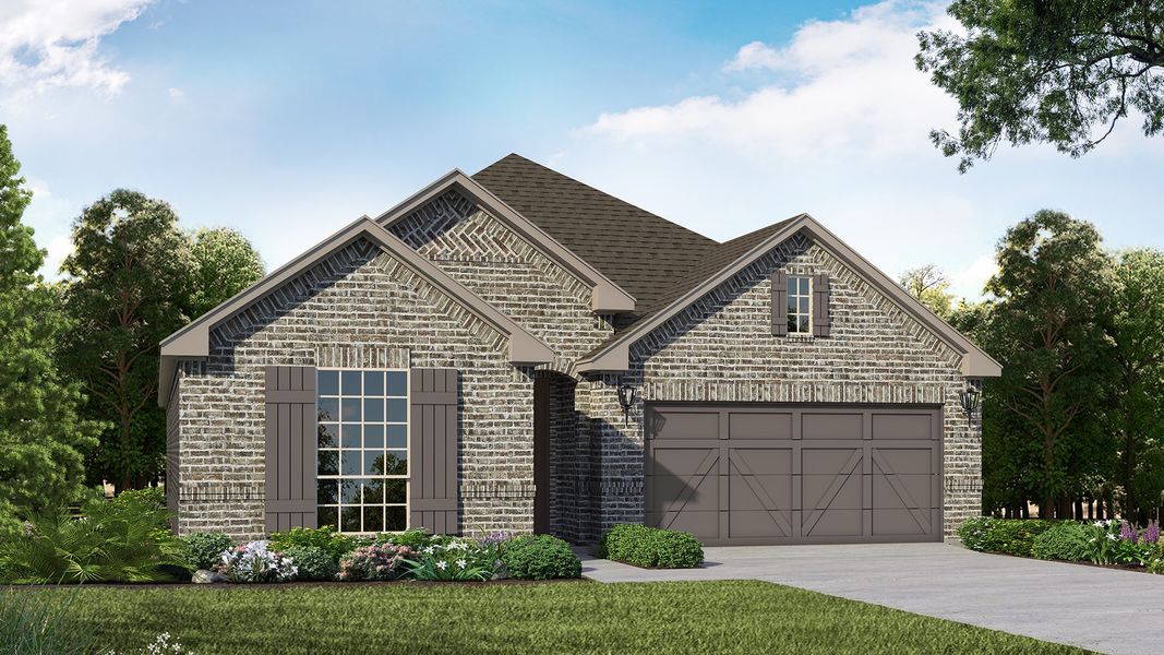 Plan 1521 Elevation A by American Legend Homes