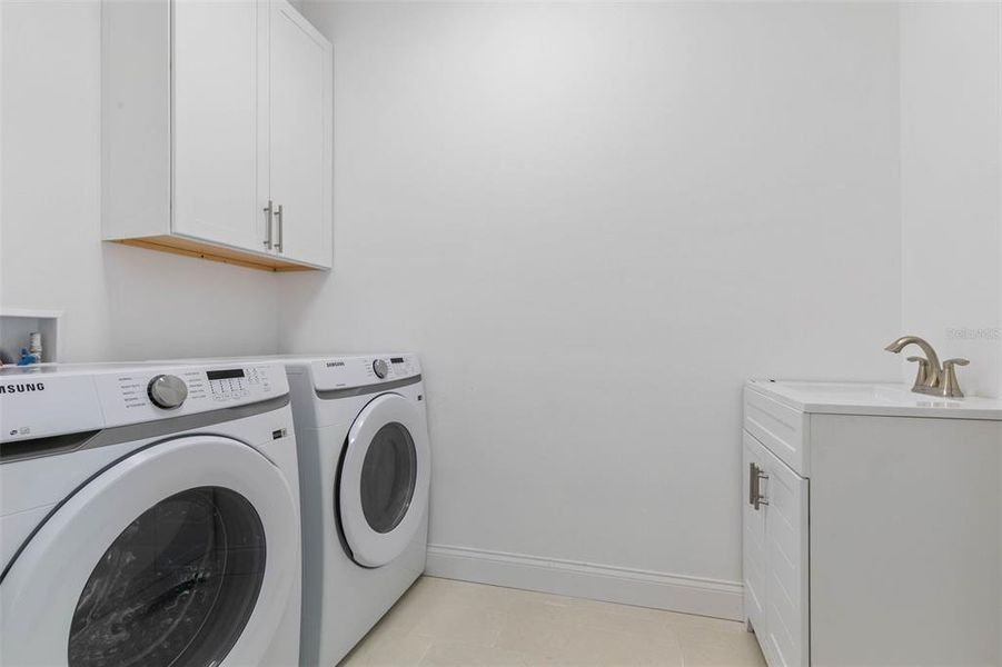 Laundry Room with Utility Sink on the 2nd Floor