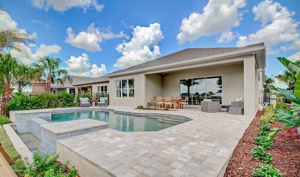 Serene lanai with stunning pool