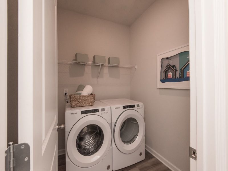 Laundry days have never been easier with this large space.