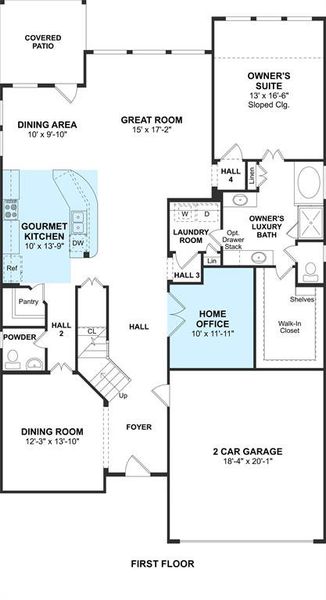 The Easton II floor plan by K. Hovnanian Homes. 1st Floor Shown. *Prices, plans, dimensions, features, specifications, materials, and availability of homes or communities are subject to change without notice or obligation.